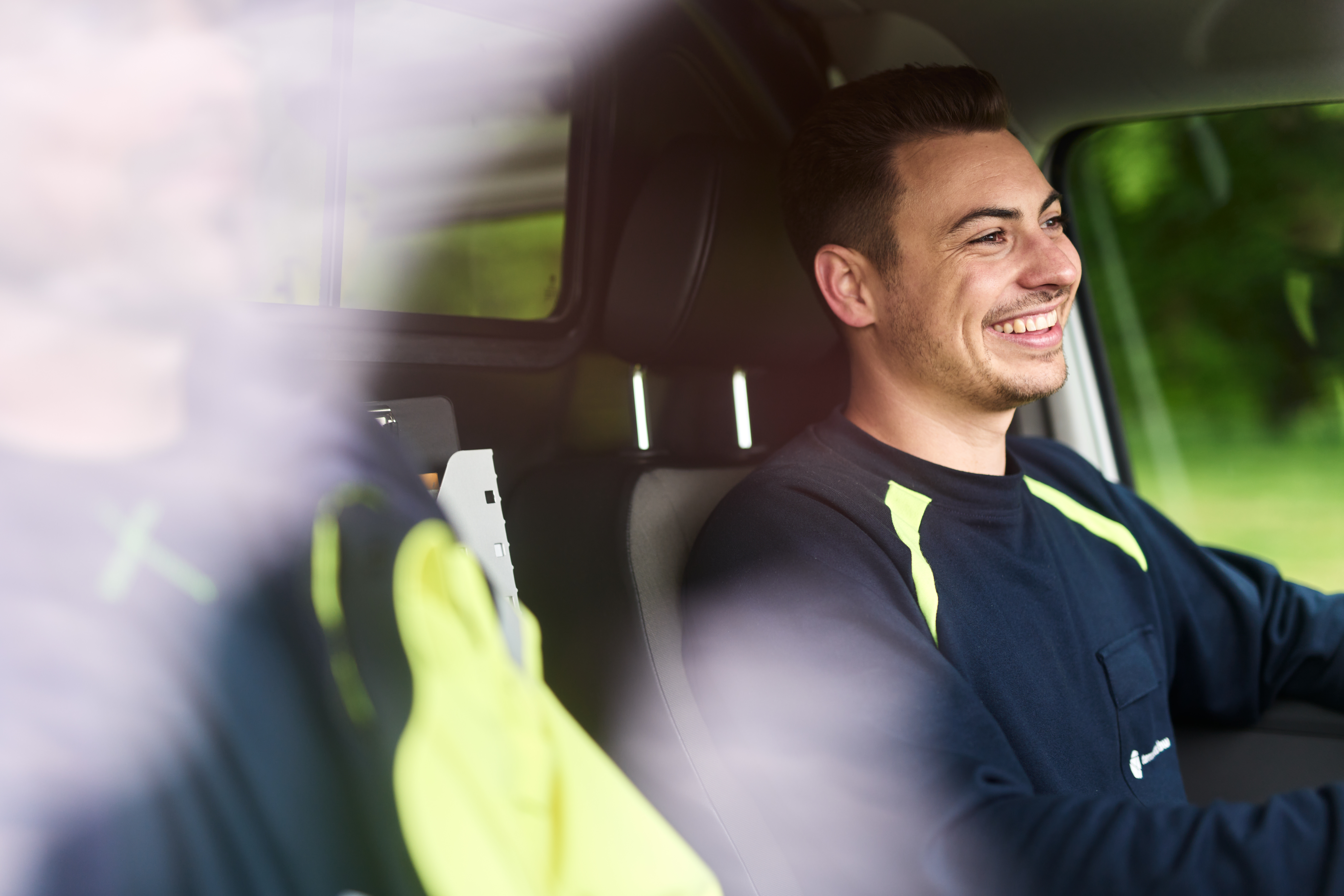 terranets bw Mitarbeiter im Auto