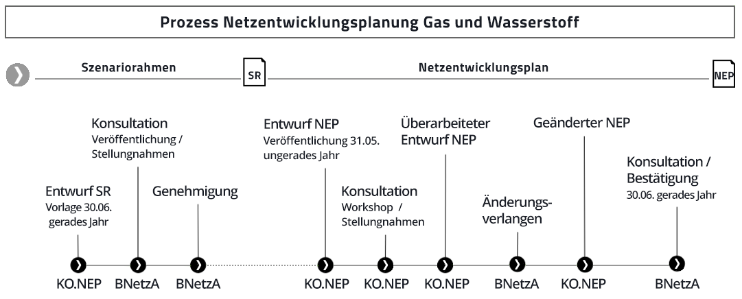 Prozess Netzentwicklungsplanung Gas und Wasserstoff